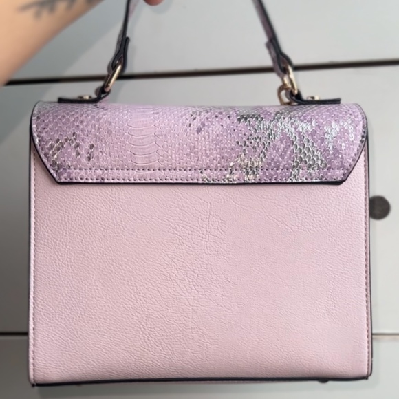 Dune London pink and faux snakeskin-print handbag - Picture 3 of 7